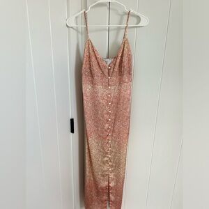 Zara floral maxi dress with buttons